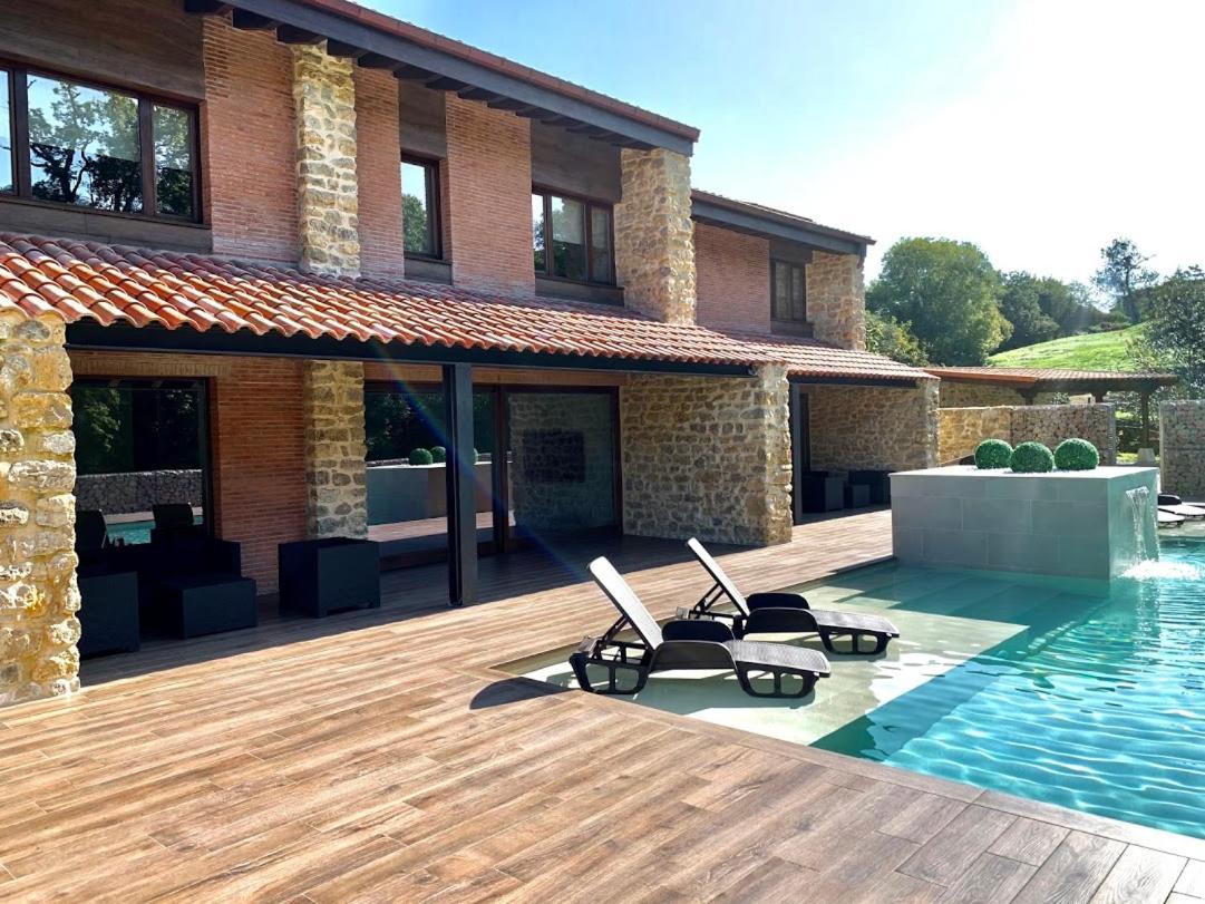 2 Apartamentos En Villa Con Piscina Privada En Asturias El Marquesau Noriega Bagian luar foto